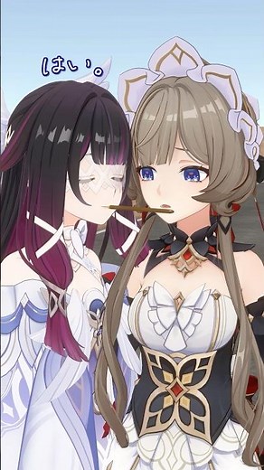 ポッキーゲームするサンコロ♡ #原神 #genshinimpact #hoyocreators