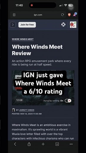Fair or IGNorant? IGN’s review on Where Winds Meet causes major storm! #wherewindsmeet #ign