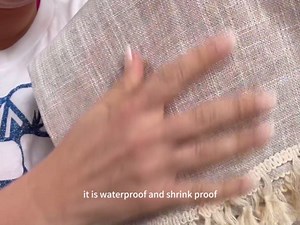 Textured Table cloth for Rectangle table, Heavy Duty Farmhouse Tablecloth Solid Cotton Linen Waterproof Wrinkle Free Burlap Table Cover for Kitchen Dining,Party, Light Grey 55''x106'',8-10 Seats