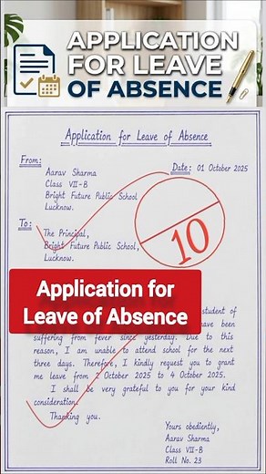 Application for Leave of Absence | Easy Format & Sample Letter