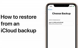 苹果支持 How to restore from an iCloud backup – Apple Support