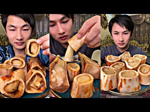 ASMR Beef Bone Marrow Eating | Natural Food Audio