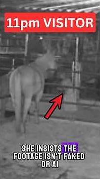 Horse Stares at GHOST [11pm Stable Cam Footage]