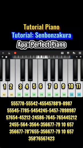 Tutorial: Senbonzakura #foryou #fyp #tutorialpiano #perfectpiano #senbonzakura