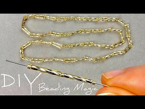 Bugle Beads Necklace Tutorial: How to Make a Beaded Necklace Without Clasp