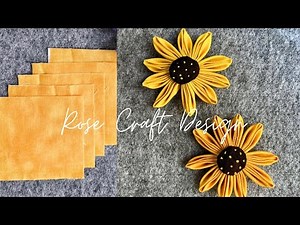"Handmade Fabric Sunflower Tutorial | No Sewing Machine!🌻
