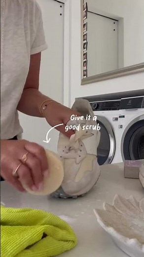 How to Clean White Sneakers & School Shoes 👟✨ #ShoeCleaning #LaundryHacks