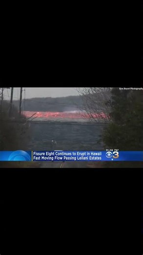 Incredible Video Of Fast Lava Flow From Fissure 8 In Hawaii