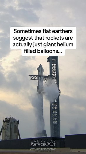 That’s one heck of a balloon! I’m not sure about you, but certainly wouldn’t stand next to #Starship’s #superheavy booster at lift off… 👀 #s#spacexflight3 @Cosmic Perspective
