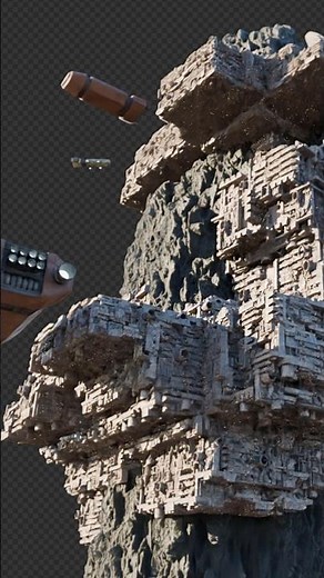 Scattering Sci-Fi Structures in Blender #blender3d #geonodes #scifi #3d #3dart