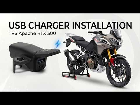 Essential USB Charger Mod on TVS Apache RTX 300| DIY | Step-by-Step Guide | Gear Gyani