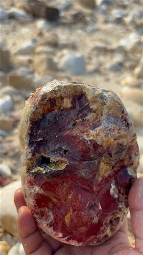 Amazing Red Stone Discovery Found in Nature | Rare Rock Hunting Adventure