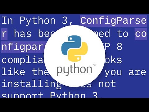 Python 3 ImportError: No module named 'ConfigParser'
