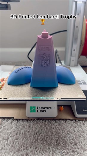 3D Printed Lombardi Trophy 🏆 #3dplanet #3dprinting #3d #3dprinterupgrade #3dprintingmachine #fyp