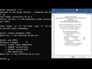 TYBCOM SEM V MYSQL COMPUTER SYSTEMS & APPLICATIONS PRACTICAL EXAMINATION PRACTICE QUESTIONS