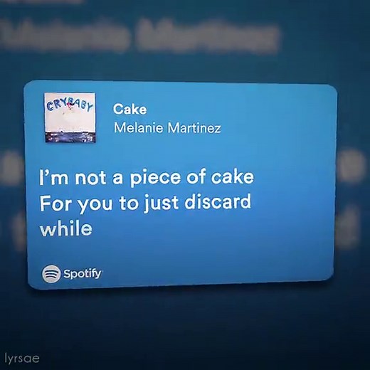 Melanie Martinez Cake Song Lyrics
