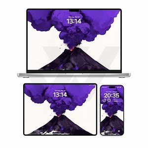 Purple Volcano Eruption Wallpaper | Volcano Wallpaper | Volcano Eruption Wallpaper | Purple Wallpaper for Phone Tablet and Computer - Etsy Australia