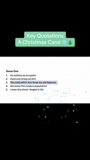 Key Quotations from A Christmas Carol: Teachers of TikTok