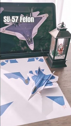 Origami SU-57 #origamijet #折り紙戦闘機
