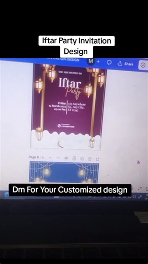 Iftar Party Invitation Design#artworkwithmalika #iftarpartyinviation #invitationdesign #invitation #foryou