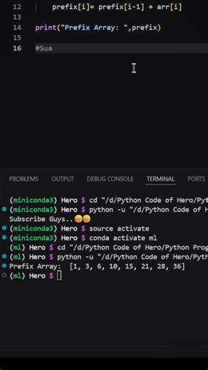 Learn Prefix Sum in Python 🚀 | Crack DSA Faster! #Hero