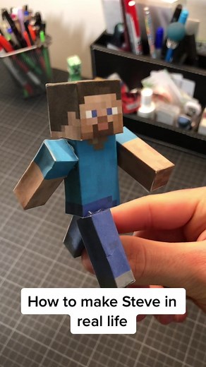 How to Make DIY Minecraft Steve Using Papercraft