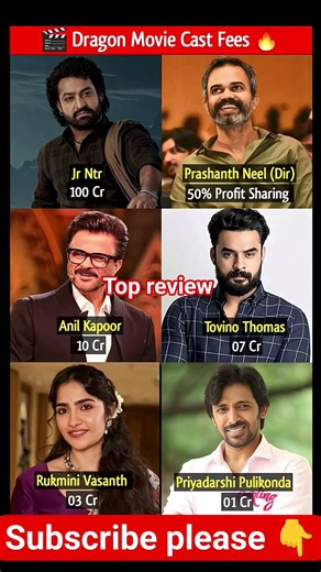 Jr Ntr Dragon movie cast fees Revealed 👑#jrntr #actorsalary #moviebudget #prasanthneel