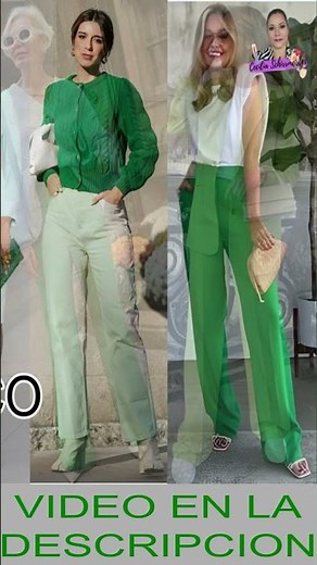 LOOKS de COLOR VERDE con BLANCO | MODA