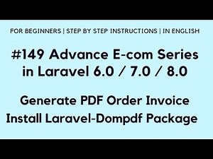 #149 Make E-commerce in Laravel 8 | Generate PDF Order Invoice | Install Laravel Dompdf Package