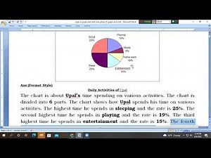 graph and chart hsc level pie chart on daily routine