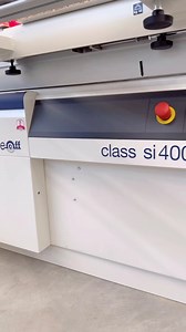 This blade off tech by SCM was so impressive to see! There is an electrical field that senses when any flesh enters the danger zone and immediately retracts the saw blade and applies a break. Doesn’t matter if you’re wearing gloves or not or if it’s a hand or an elbow and your finger doesn’t have to touch the blade to trigger the safety mechanism. Once you’re ready to get back to work you can just raise the blade back up and restart #woodworking | The Dusty Lumber Co.