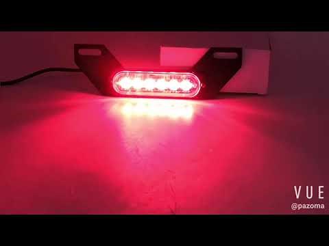 Motorcycle B6 License Plate Auxiliary LED Taillight Burst Flash Brake light