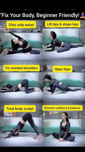 6 daily yoga moves for biggeners!💫