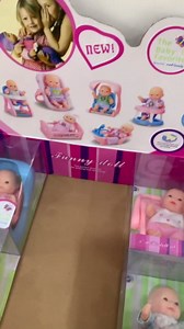 PowerTRC 6 Set of Mini 5 Inch Baby Girl Toy Dolls Collection with High Chair, Cradle, Walker, Swing, Bathtub and Baby Seat Accessories for Girls 3-6 Years Old