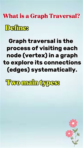 What is graph traversal and it's types||Define graph traversal#computer #education #trending #viral