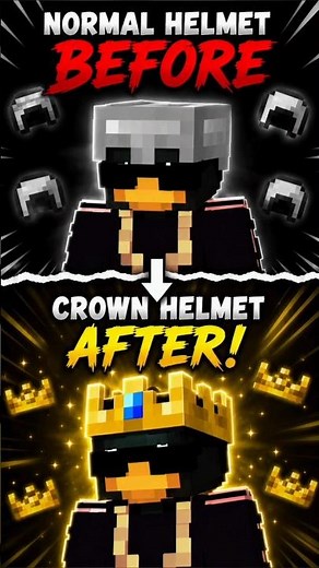 👑 This Texture Pack Turns Helmets Into Crown in minecraft bedrock edition/mcpe #minecraftexturepack