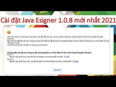 Cài đặt java Esigner 1.0.8 mới nhất 2021 - Thuế điện tử