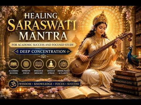 Healing Saraswati Mantra | Deep Focus Music for Study & Concentration