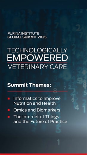 Missed the #PurinaInstituteSummit live? Catch up now on the informatics to improve nutrition and health, the power of omics and biomarkers in veterinary medicine, and the future of veterinary practice with the Internet of Things, AI, telemedicine 🧬🐾✨ Register to watch the sessions on demand ⬇️ http://spr.ly/6186NjR7u | Purina Institute