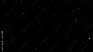 Night starry skies with twinkling or blinking stars motion background.