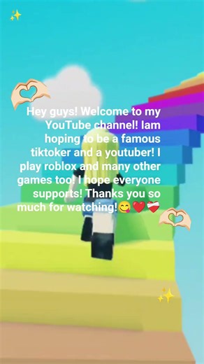 Welcome guys! don't forget to subscribe and follow me on tiktok and roblox! #new #roblox