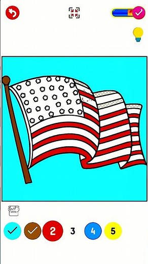 Flags Color By Number USA Flag