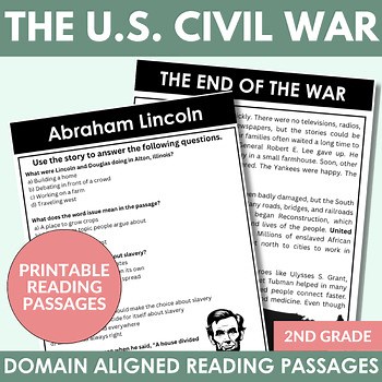 CKLA 2nd Edition | The Civil War | Reading Passage and Comprehension Questions