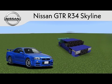 How to build a Nissan GTR Skyline R34 in Minecraft.