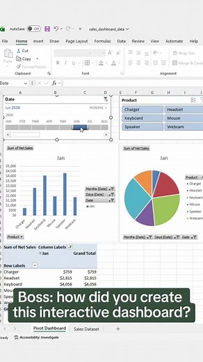 Create Interactive Excel Dashboards in 30 Seconds