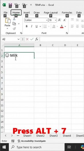 Add Bullet Points in Excel? 🤯 (EASY Method) #shorts #excel