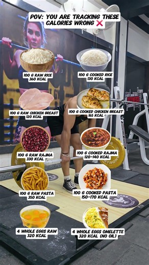 Raw vs cooked calories will shock you #nutrition #fatlosshacks