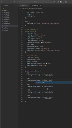 Animated Hero Banner in CSS | CSS Animation