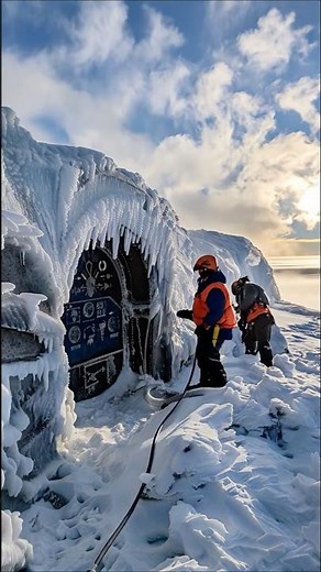 Frozen Metal Door Discovered in Arctic With Strange Symbols