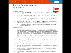 Shelly Cashman Excel 2019 | Module 2: End of Module Project 2
